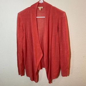 Eileen Fisher Organic Linen Open Cardigan Size XS